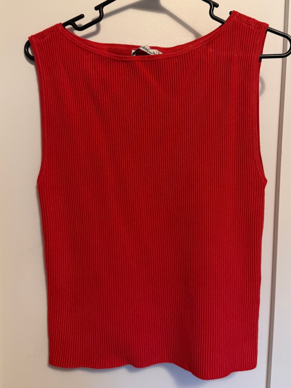 Red Abercrombie and Fitch Ottoman Slash Ribbed Knit Tank Top size medium